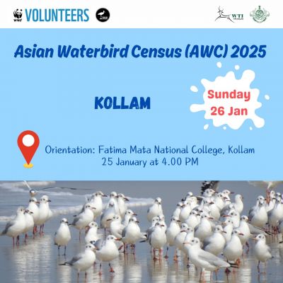 Asian Waterbird Census 2025 Kollam, Kerala